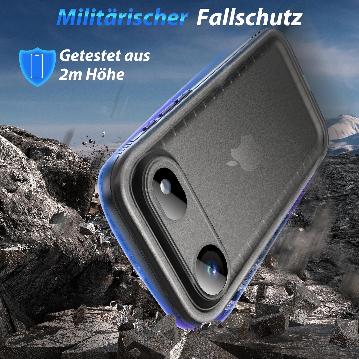 SPORTLINK iPhone 17 Air Hülle Wasserdicht 360° Schutz IP68 Schwarz