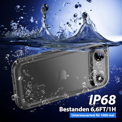 SPORTLINK iPhone 17 Air Hülle Wasserdicht 360° Schutz IP68 Schwarz