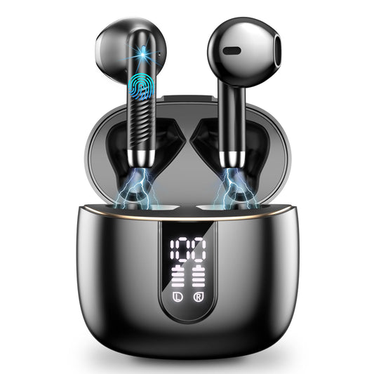 Bluetooth 5.3 Kopfhörer In Ear Kabellos 4 Mic 48H Bass LED ENC IP7