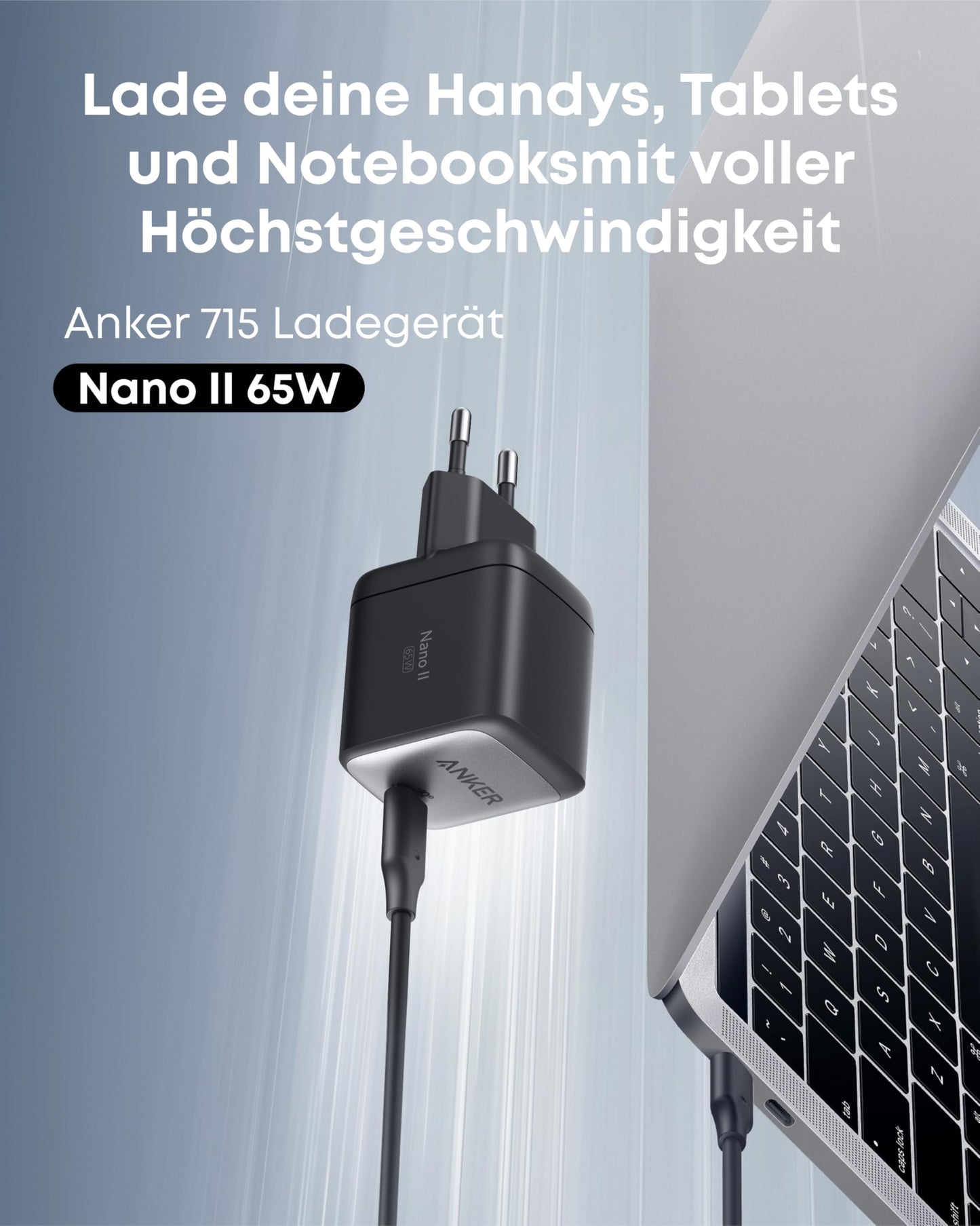 Anker Nano II 65W USB-C Ladegerät Schnellladegerät für Laptop & Handy