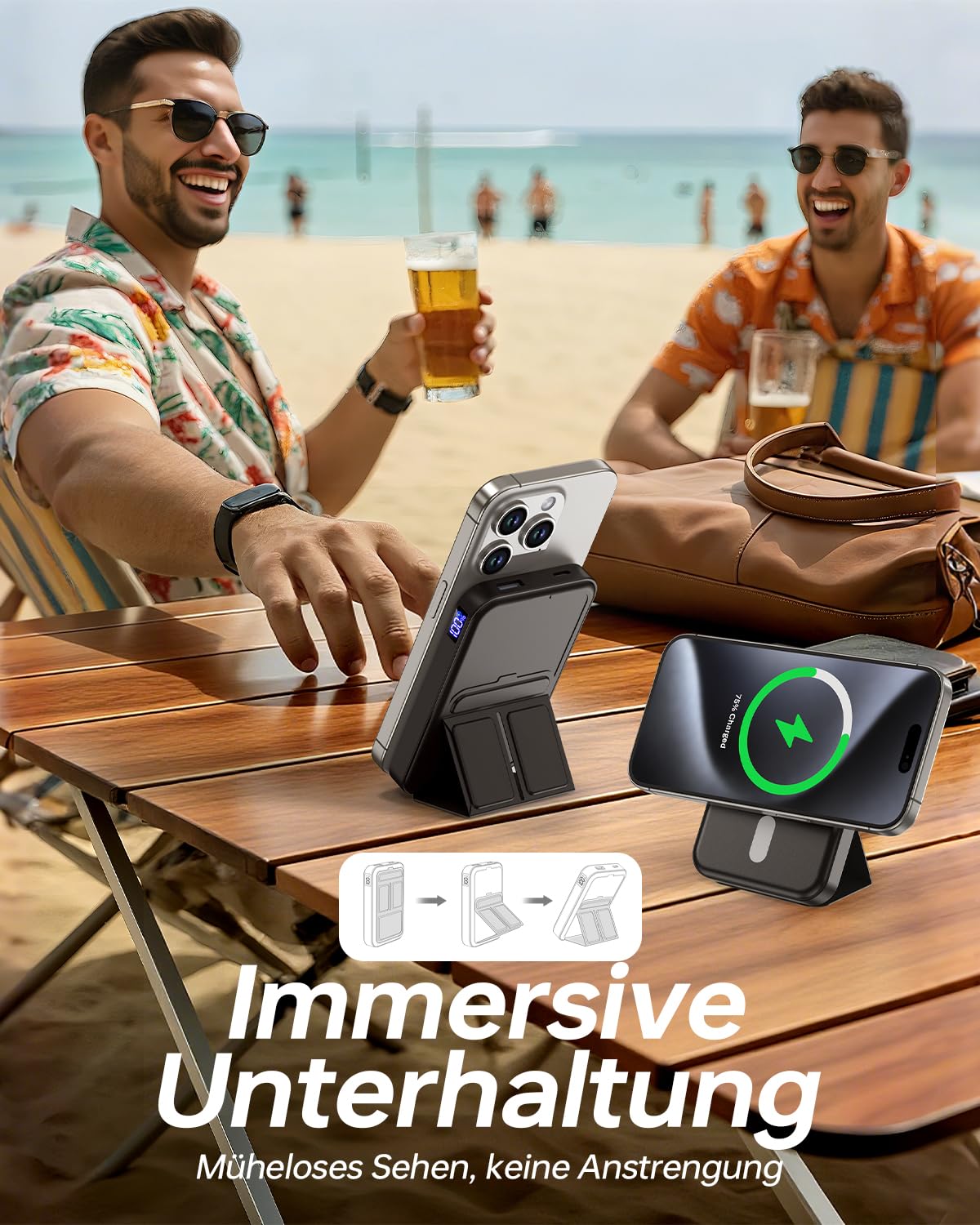 Gxorul 10000mAh MagSafe Powerbank 22.5W Schnelllade Akku Pack