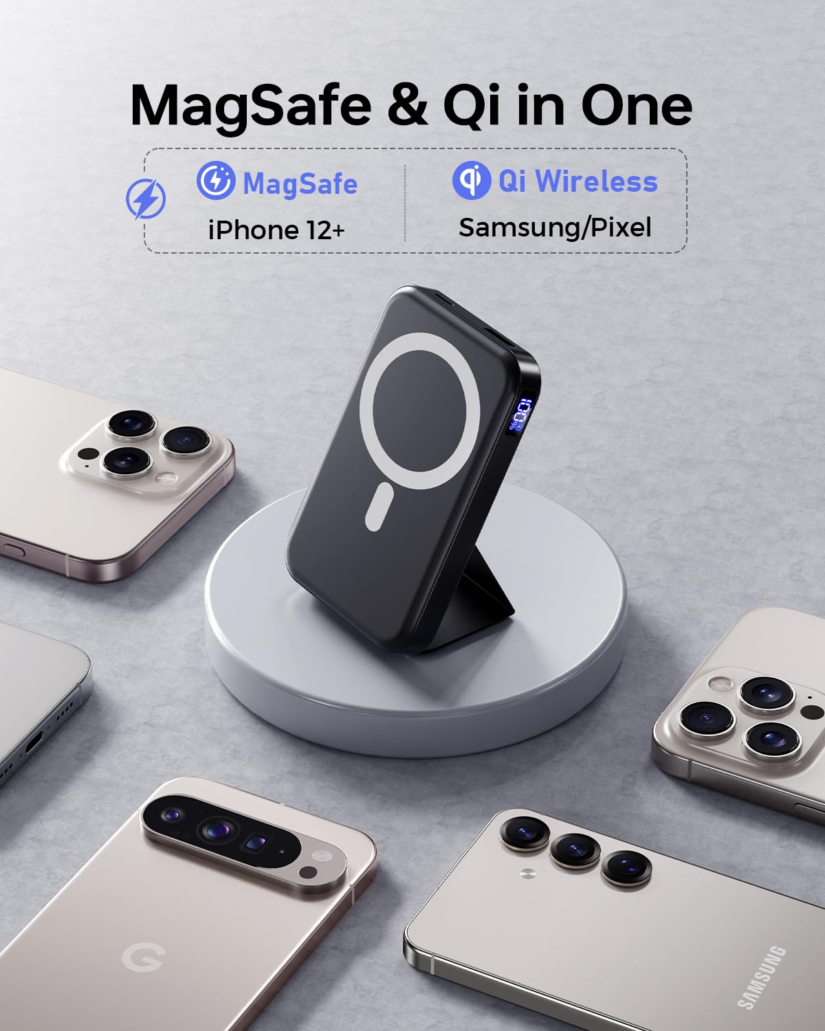 Gxorul 10000mAh MagSafe Powerbank 22.5W Schnelllade Akku Pack