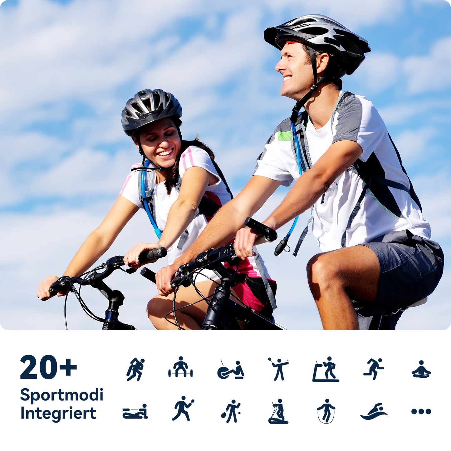 anyloop Fitness Tracker 1,47" Smartwatch Pulsuhr SpO2 Schlaf