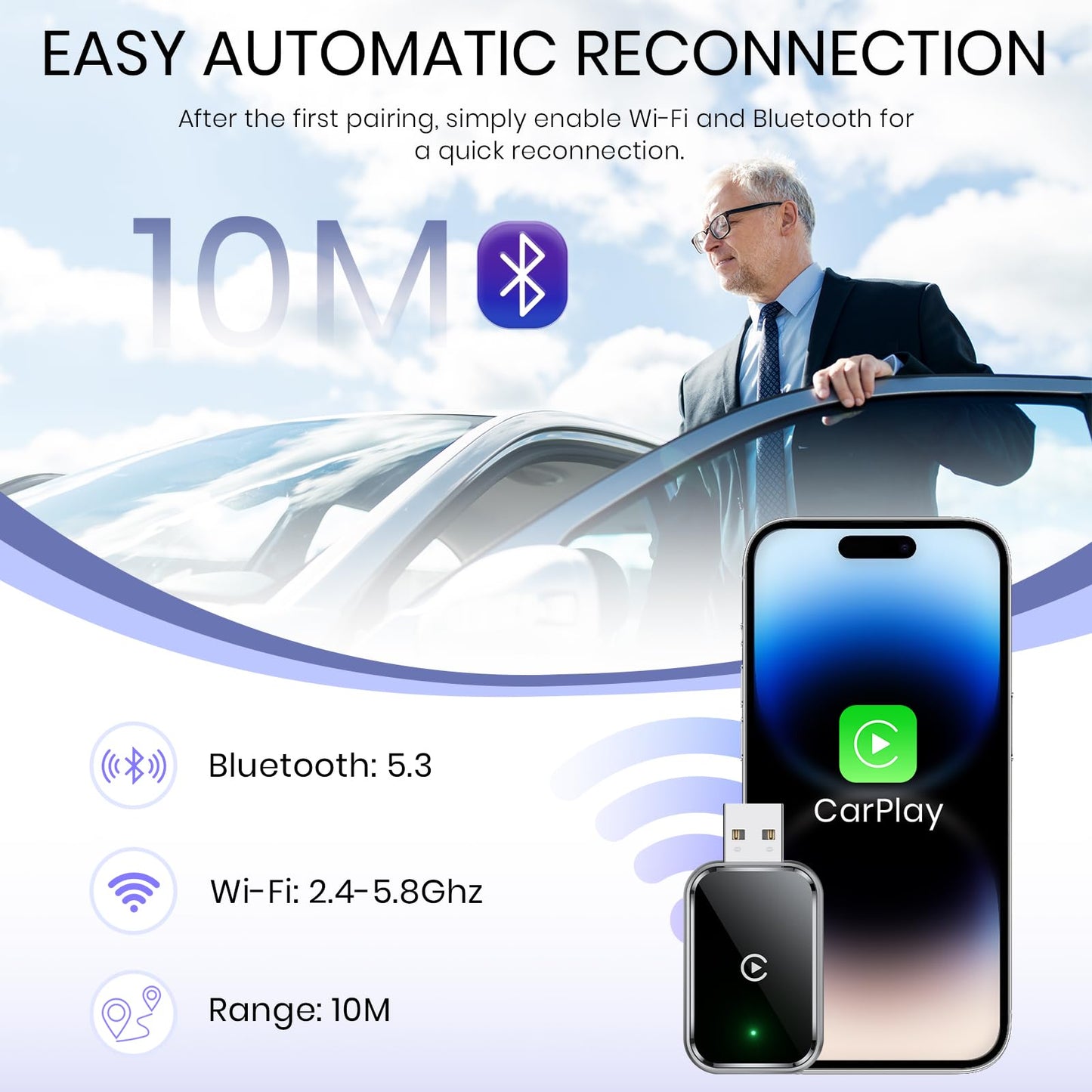 Wireless CarPlay Adapter – Upgrade von Kabel zu Drahtlos