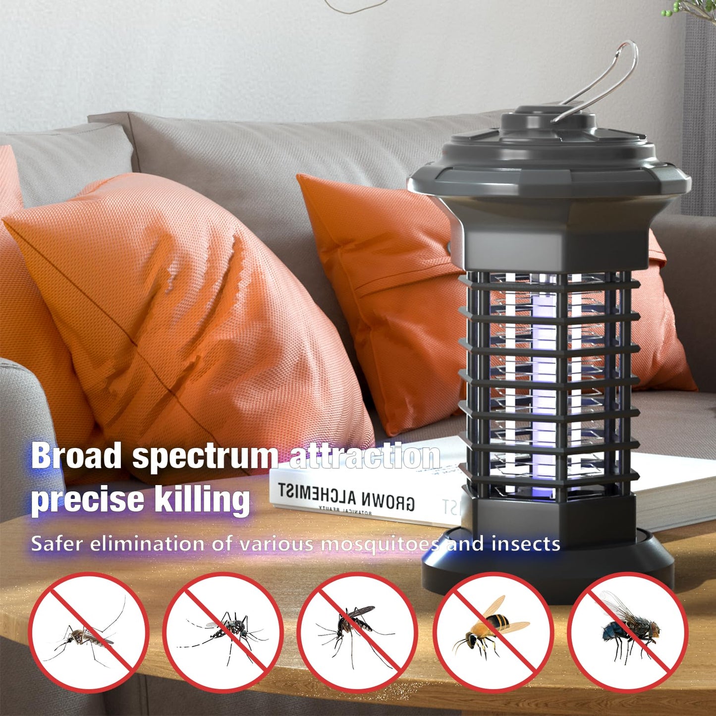 4000V Elektrischer Mückenvernichter Insektenfalle 18W UV Lampe Indoor Outdoor