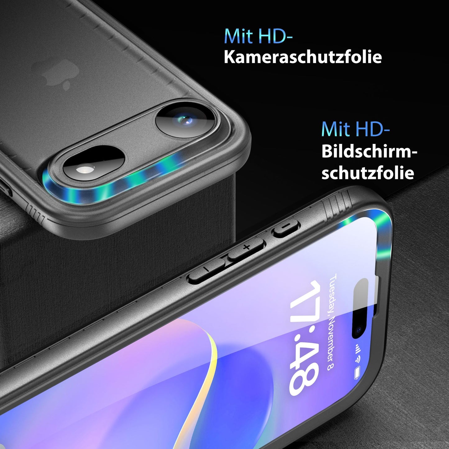 SPORTLINK iPhone 17 Air Hülle Wasserdicht 360° Schutz IP68 Schwarz