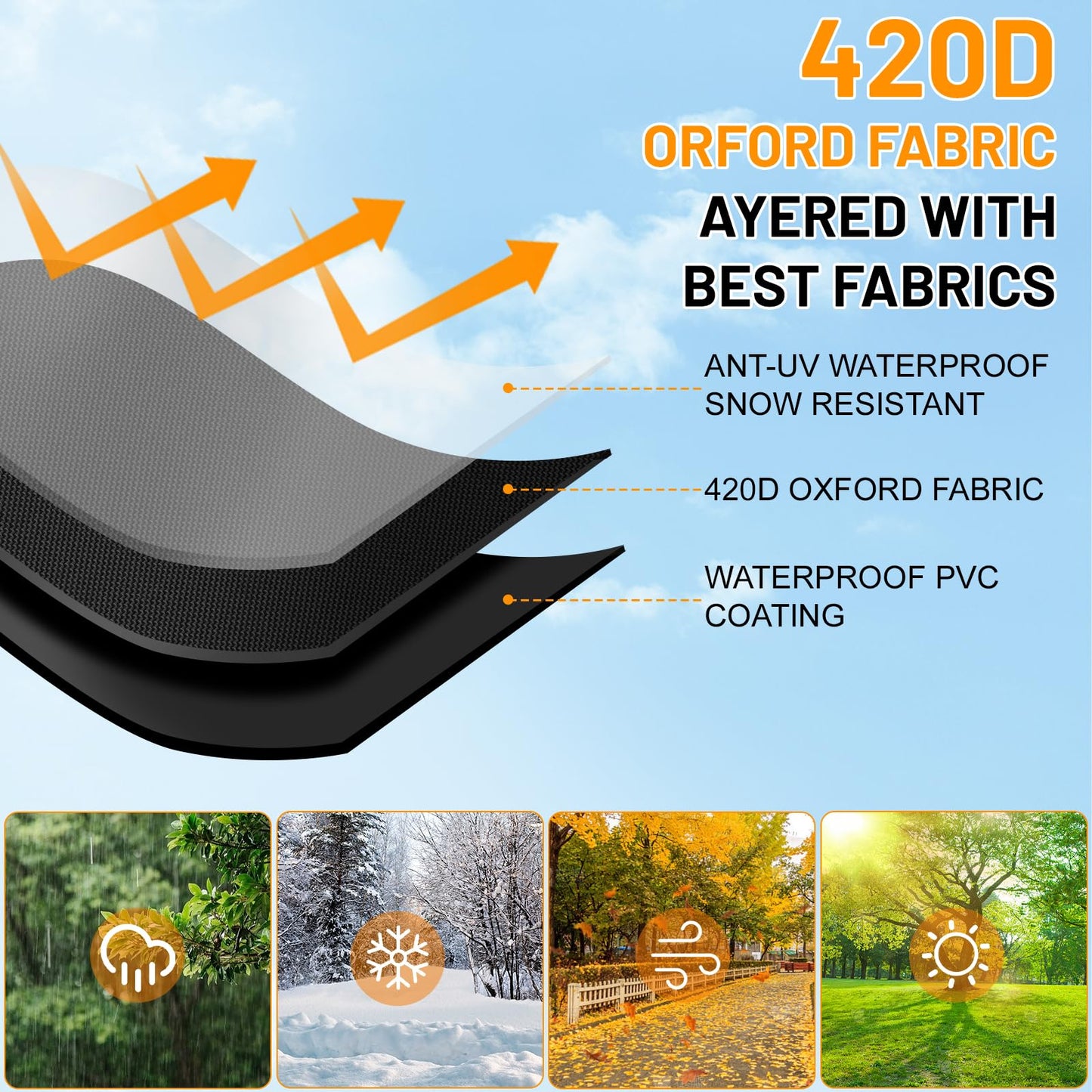 Hollywoodschaukel Abdeckung 180x120x160 cm Wasserdicht UV-Schutz Schwarz