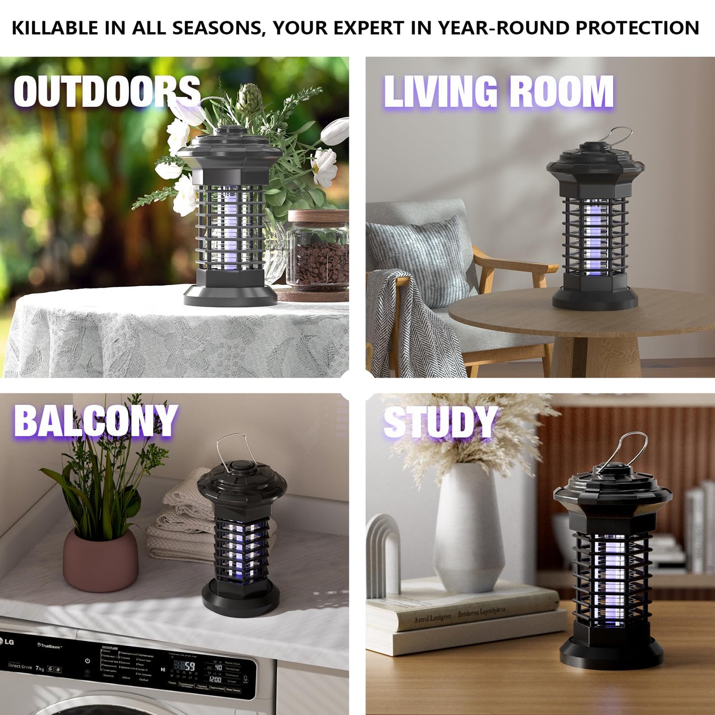 4000V Elektrischer Mückenvernichter Insektenfalle 18W UV Lampe Indoor Outdoor