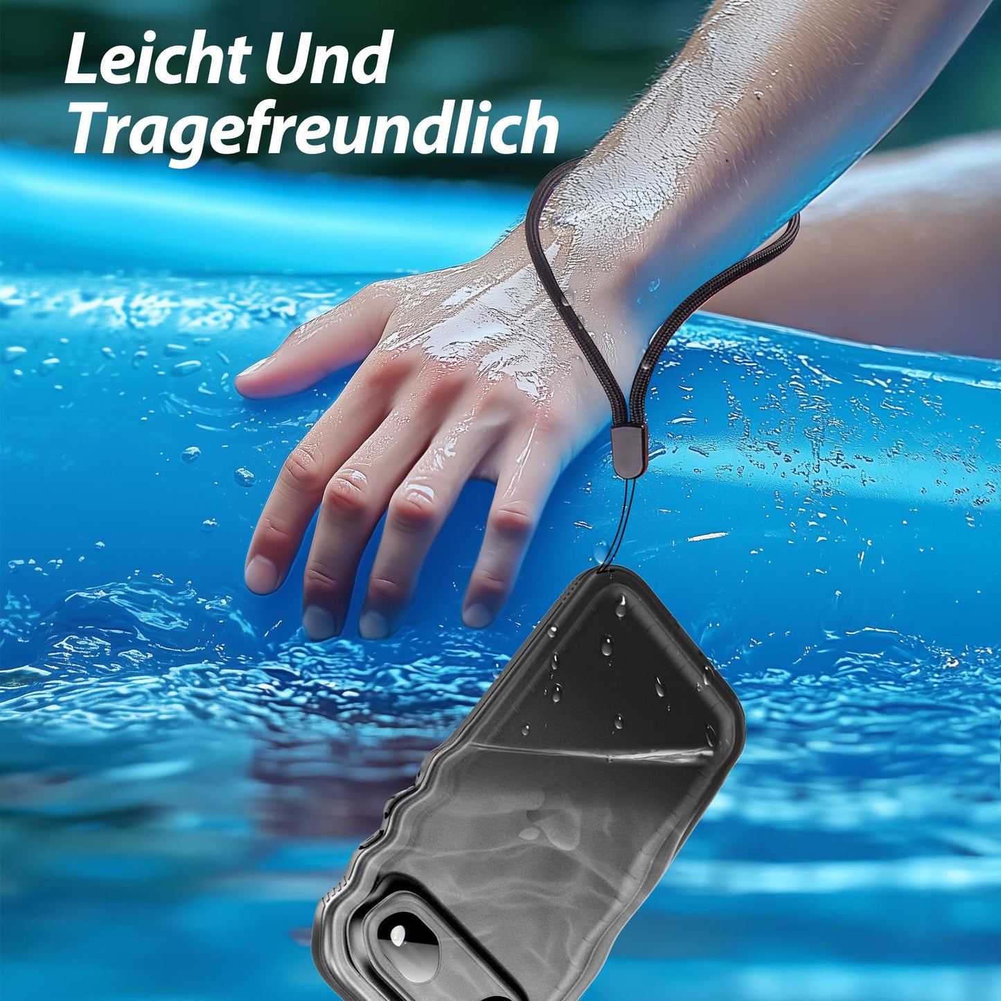 SPORTLINK iPhone 17 Air Hülle Wasserdicht 360° Schutz IP68 Schwarz