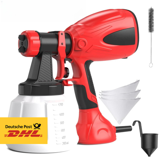 650W Farbsprühsystem 1200ml Behälter 4 Düsen Profi Lackiergerät