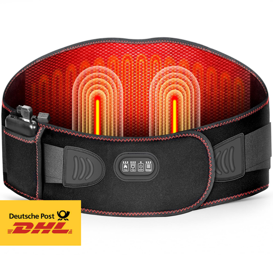 Naxup Heizgurt Rücken 5000mAh Akku Massage 3 Stufen Auto Off Rot