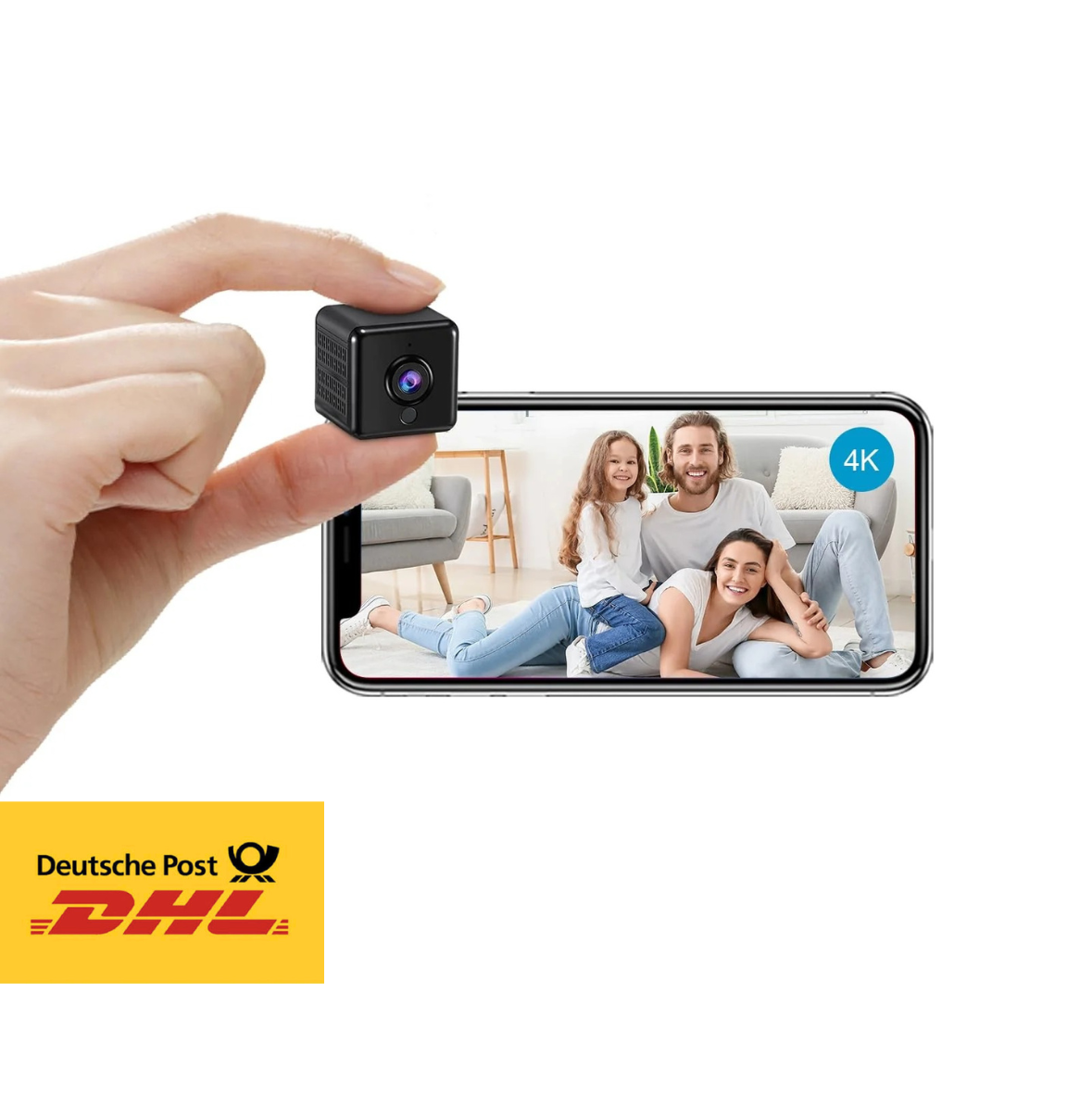 Mini Innenraum Sicherheitskamera 4K WLAN mit Nachtsicht & Bewegung