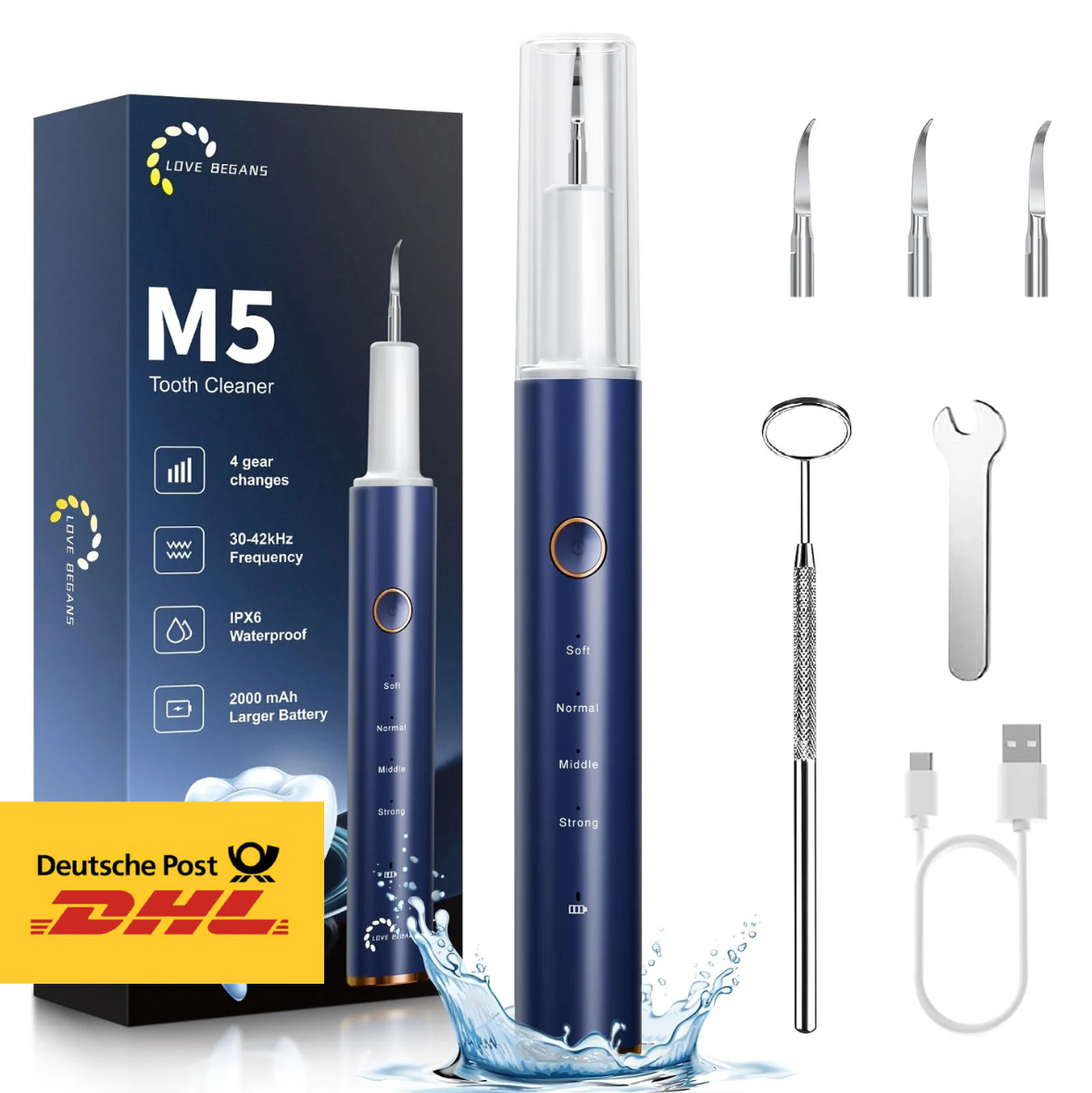 Love Begans Zahnsteinentferner Set Ultraschall Zahnreinigung